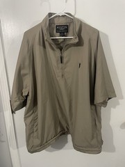 Austin Golf Weather Pullover Size XXL Beige Short Sleeve Vented With Pockets