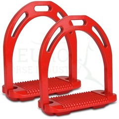 Jin Stirrups Horse Riding Equestrian Light Weight Aluminium Stirrups 4.75″ Red