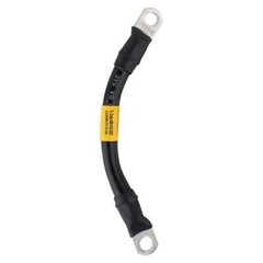 1/0 Black Battery Interconnect Cable 6″ with 3/8″ Lugs ASSEMBLED IN USA
