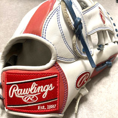 Rawlings HOH 11” All Positions White/Red RHT Japan BaseBall Glove Dual Palm Tech