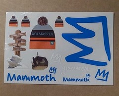 Mammoth Mountain Sticker Sheet 6 in x 4 in Multicolor Snowboard Ski 12 Decals
