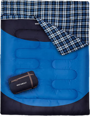 Double Sleeping Bag for Adults Machine Washable 2 Person Camping Sleeping Bag