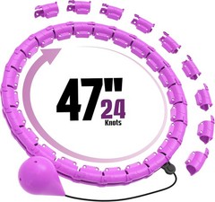 Weighted Hula Hoop 24 knots Weight Loss Fitness Circle Waist Trainer for Women