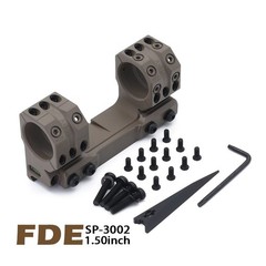 30/34mm Tube SP Style Solid Mount 0MIL 0MOA Scope Mount 1.50″ 1.93″ Height Logo
