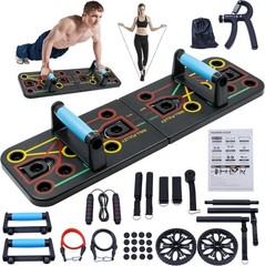 Portable 17-in-1 Push Up Board Home Gym Pushup Stand Fitness Equipment