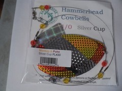 1 – HAMMERHEAD COWBELLS SIZE 4/0 (MONKEY PUKE/ SILVER CUP) NIP
