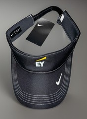 Nike Dri-Fit Swoosh Golf Visor Black Adjustable Adult Hat 429466 EY NWT