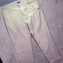 Adidas Mens Golf Pants Sz 36×32 Beige Khaki Stretch Performance Chinos AE7002