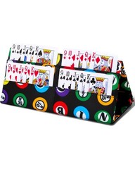 Playing Card Holder for Bingo Pull Tabs Gambling Tickets Game Black/Green