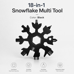 1/3pcs 18-in-1 Snowflake Multi-Tool Carbon Steel Multitool Screwdriver Opener