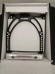 Pair of JS Italia Anatomic Aluminum Stirrups – Jin Stirrup NEW Black Swarovski