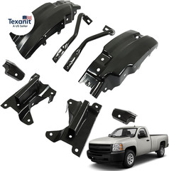 8Pcs Front Bumper Brace Bracket Steel Black Replacement for 2007-2013 Silverado