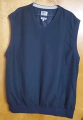 Callaway Golf Mens Pullover Vest L Black Windbreaker Brushed Microfiber Sporty