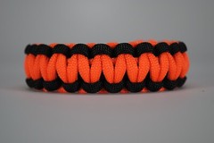 550 Paracord Survival Bracelet Cobra Black/Orange «Made in the USA»