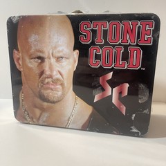 WWF Wrestling Stone Cold Steve Austin Metal Lunch Box Tin Vintage 1999 90s