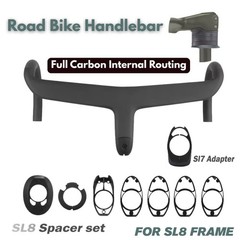 Road Bicycle Handlebar Full Carbon Integrated Handlebar Internal Routing