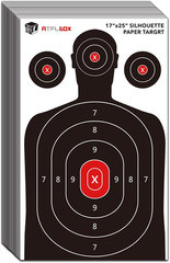 50 Pack Large Shooting Paper Targets, 17×25″ Silhouette Target Shooting Practice