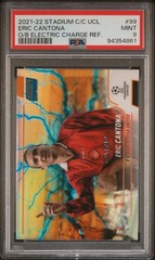 2021-22 Topps Stadium Manchester United Eric Cantona Orange Blue Charge /10