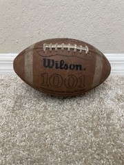Wilson 1001 Vintage Methodist College Pigskin Leather Football AFCRT 80s USA