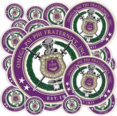 Desert Cactus Omega Psi Phi Multiple Size Sticker Decal Laptop Water White