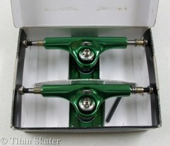 TITAN TI-LITE 5.0 Skateboard Trucks 1 Green Pair for 7.5-8.0″ Deck BLEMISH SALE