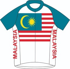 MALAYSIA BIKE JERSEY NATIONAL FLAG BIKE SHIRT SIZE L COOL BIKE JERSEY MALASIA