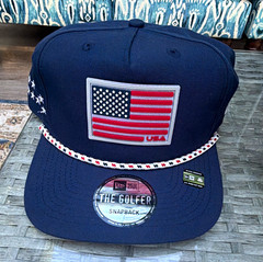 New Era The Golfer Snapback Golf Hat Navy USA 2025 Ryder Cup One Size