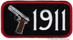 1911 PISTOL PATCH GUN EMBLEM 2nd AMENDMENT SEMI-AUTOMATIC embroidered iron-on