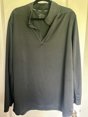 Nike Golf Dri-FIT Men’s 1/4 Zip Long Sleeve Polo Shirt Black XXL