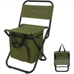 Portable Folding Camping Chair, Lightweight Backrest Stool Compact Folding