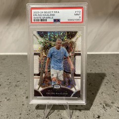 Erling Haaland 2023-24 Select FIFA White Sparkle PSA 9
