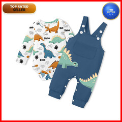 Bavader Baby Boy Clothes 3-6 Months Dinosaur Long Sleeve Romper Adjustable