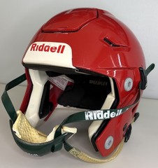 Riddell SpeedFlex Football Helmet Red Adult Medium Recertified 2021 Chin Strap