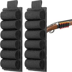 2Pcs 6 Round Shotgun Shell Holder for 12/20 Gauge Hook & Loop Shotgun Shell Card