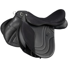 16″ Equitare Tempo Synthetic All Purpose English Saddle – 9 1/4″ Wide Tree