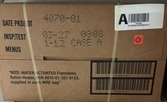 U.S. Original Military Case Menu «A» MRE with Menus 1-12