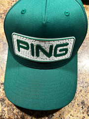 PING Green Adjustable Polyester Spandex Golf Hat Snapback Logo Unisex