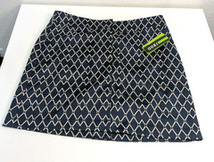 Izod Golf Skort Navy Khaki Geometric Women’s Size 10 New With Tags Pickleball