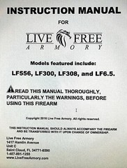 LIVE FREE ARMORY OWNER’S MANUAL LF556, LF300, LF308, LF6.5 MAROCCHI FIREAERMS