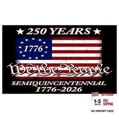 250th Anniversary USA Flag Sticker Bumper Car Decal Patriotic American United