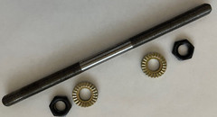 Solid Cro-Moly Axle M10 x 1 x 188, w/o Keyway, includes 2 Washers & 2 Locknuts