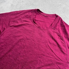 Lululemon Metal Vent Tech Short Sleeve Shirt Mens Large Magenta Purple Heather