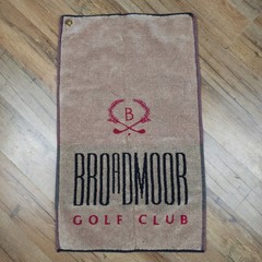 Vintage Broadmoor Golf Club Bag Towel Sir Christopher Hatton Belgium Cotton Red