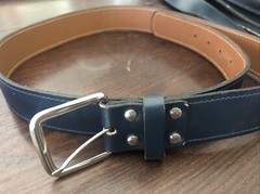 MLB Leather Belt Used Once Dark Blue Various Sizes Available