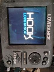 Lowrance Hook 5 HDI Head Unit with Mount and Power Cord and transducer