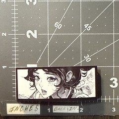 Small Sexy B & W Anime Adult Humor Sticker For Guitar Laptop Phone Ect. Mat70c