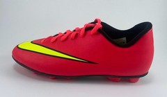 NIKE MERCURIAL VORTEX II PUNCH RED/VOLT CLEATS SOCCER FOOTBALL KIDS YOUTH SIZES