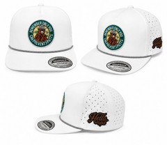 Hella Golf Co. ~ Smokey 3 Putts ~ Performance Rope SnapBack Hat | White & White