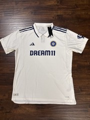NWT Adidas Authentic India Cricket Jersey Off White KF2527 Men’s Size XL. A0