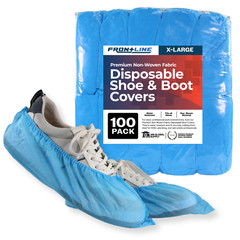 100 Count Disposable Shoe Covers Premium Non-Woven Water-Resistant Booties